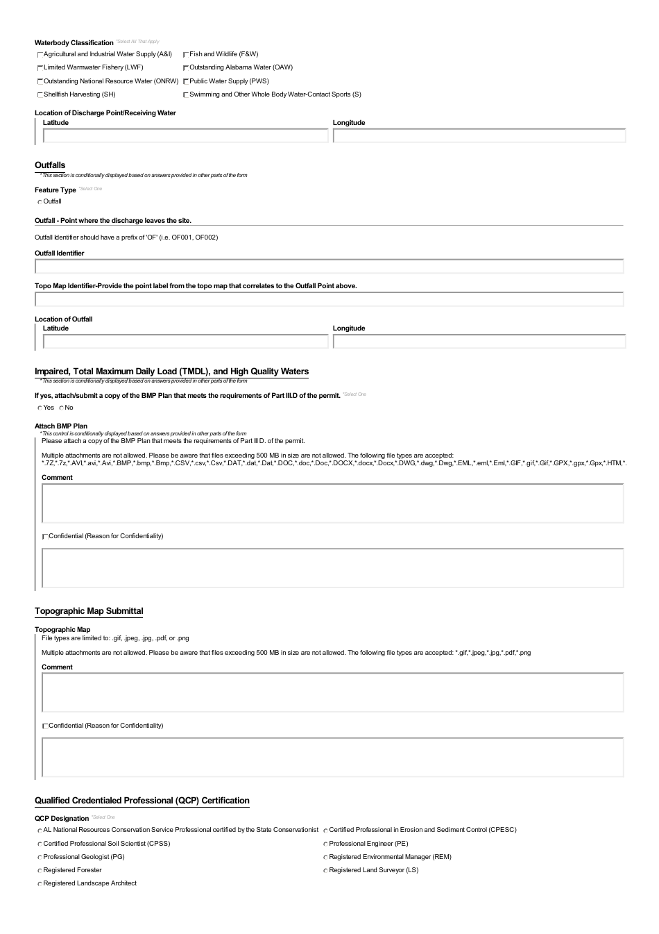ADEM Form 498 Notice of Intent - Npdes General Permit Number Alg890000 - Alabama, Page 25