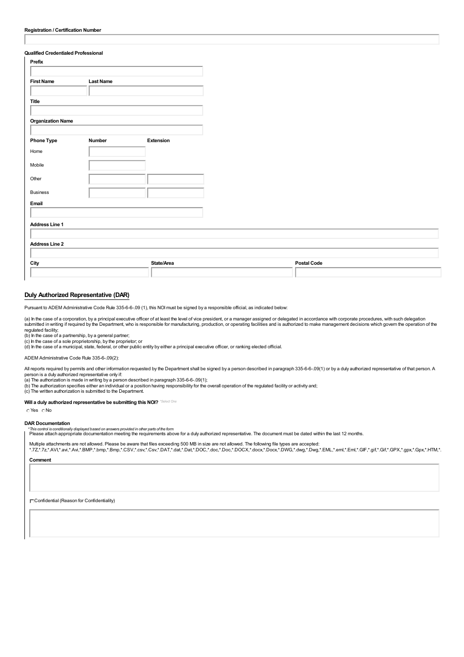 ADEM Form 498 Notice of Intent - Npdes General Permit Number Alg890000 - Alabama, Page 26