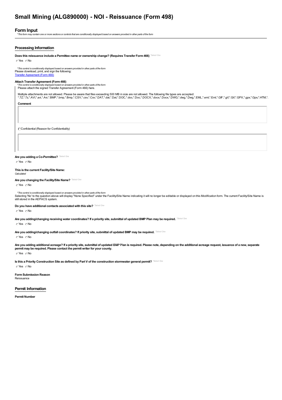 ADEM Form 498 Notice of Intent - Npdes General Permit Number Alg890000 - Alabama, Page 29