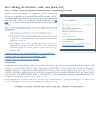 ADEM Form 498 Notice of Intent - Npdes General Permit Number Alg890000 - Alabama, Page 2