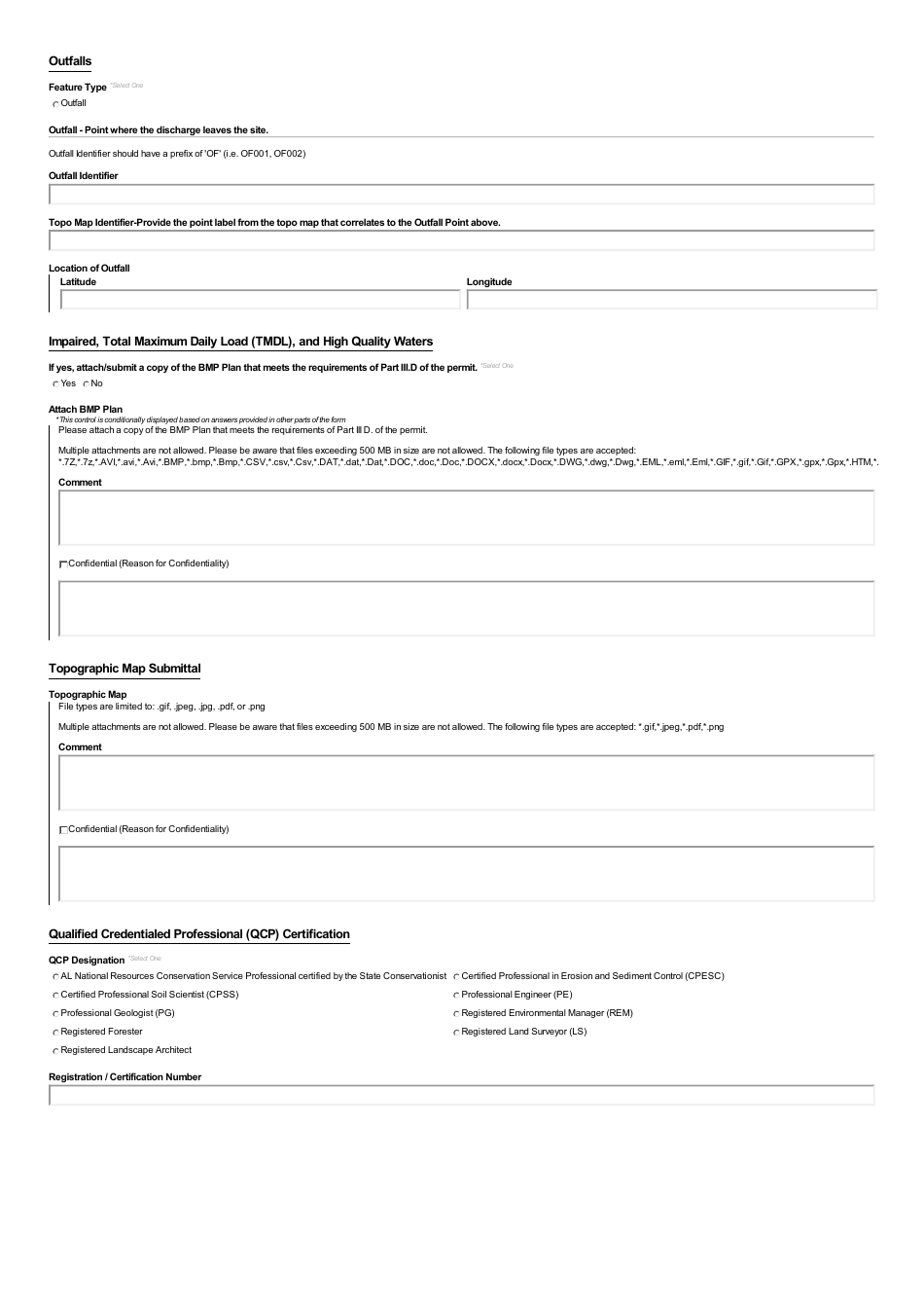 ADEM Form 498 Notice of Intent - Npdes General Permit Number Alg890000 - Alabama, Page 34