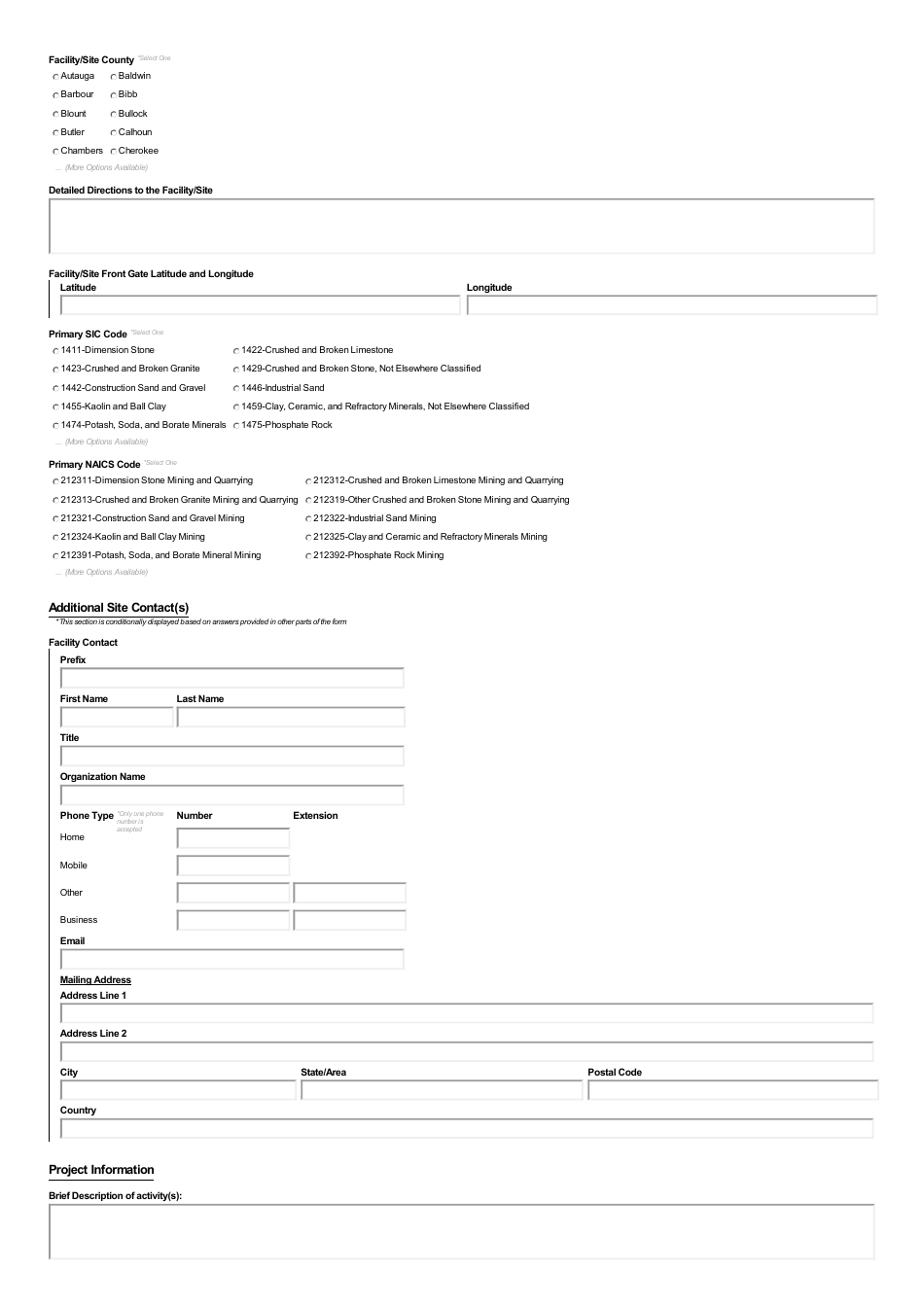 ADEM Form 498 Notice of Intent - Npdes General Permit Number Alg890000 - Alabama, Page 5
