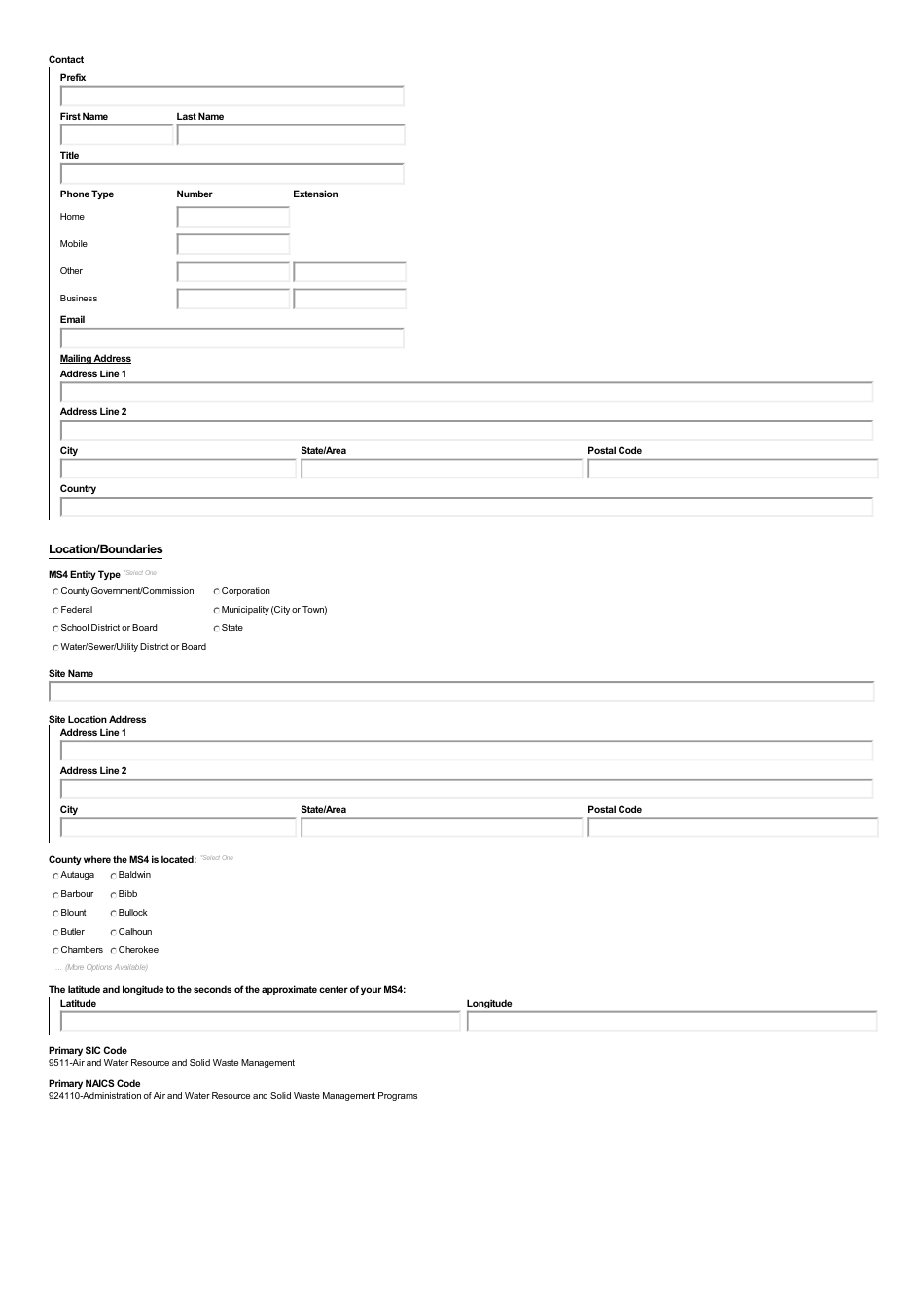 ADEM Form 503 Notice of Intent - Npdes General Permit Number Alr040000 (Ms4 Phase II) - Alabama, Page 17