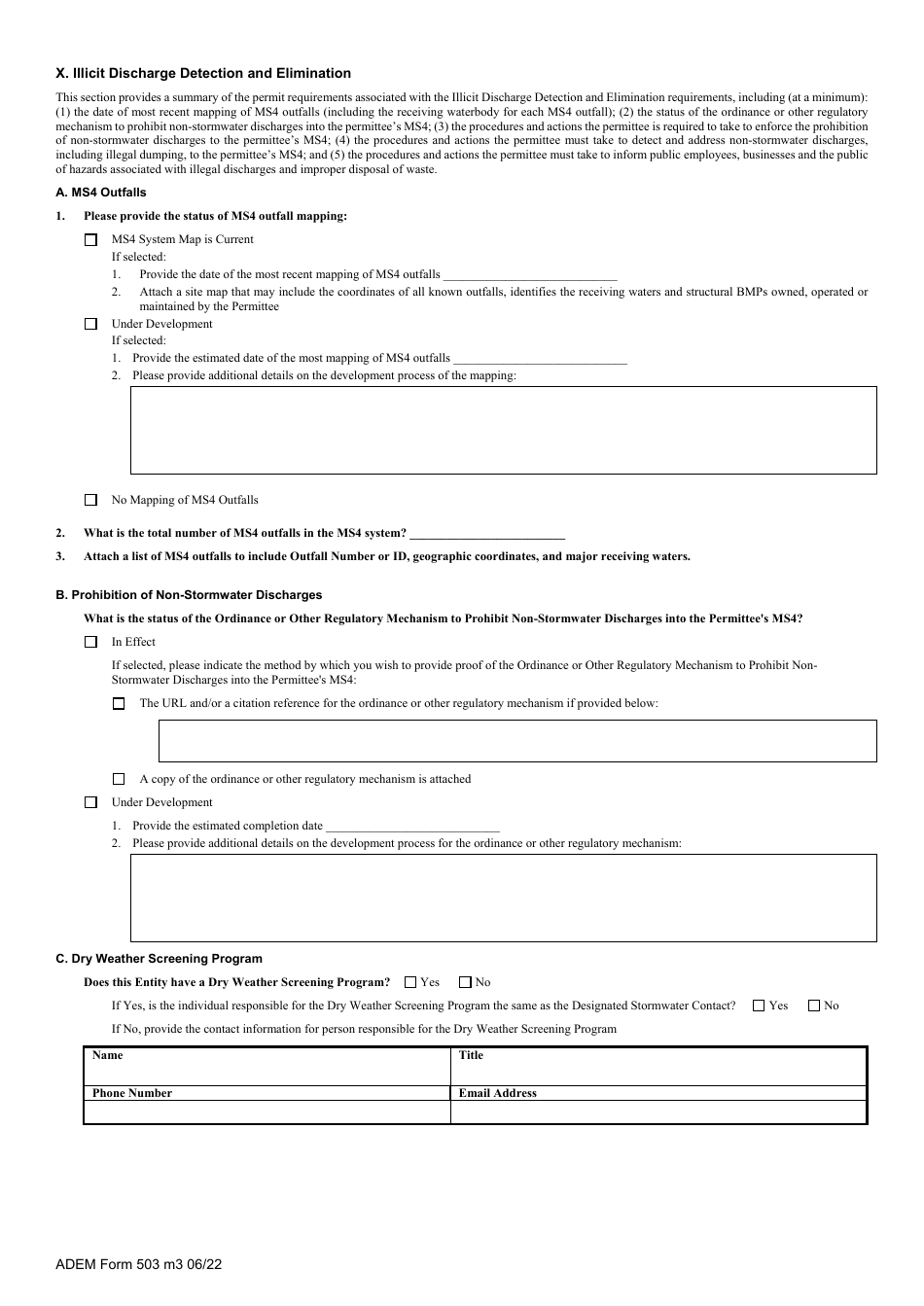 ADEM Form 503 Notice of Intent - Npdes General Permit Number Alr040000 (Ms4 Phase II) - Alabama, Page 29