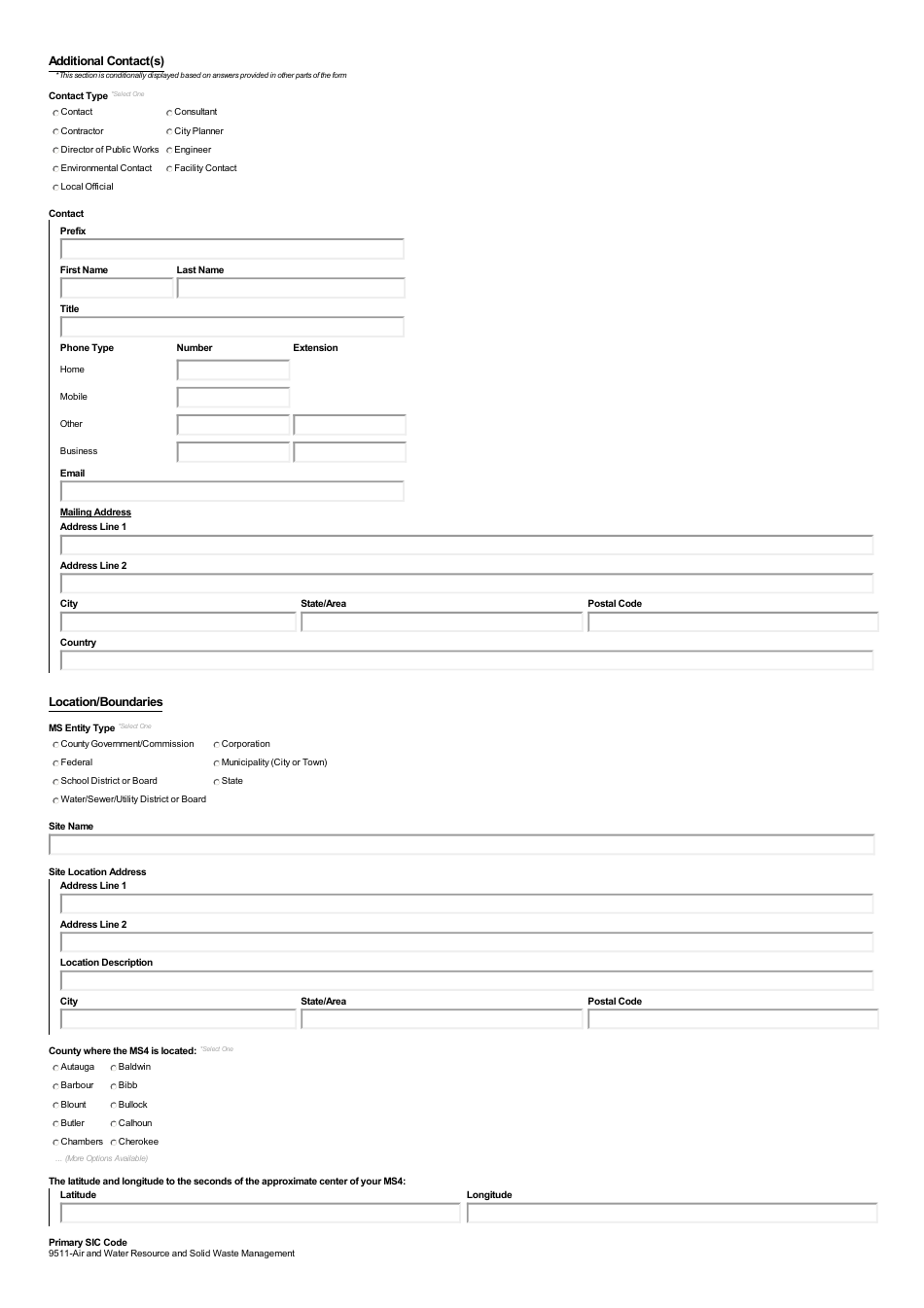 ADEM Form 503 Notice of Intent - Npdes General Permit Number Alr040000 (Ms4 Phase II) - Alabama, Page 5