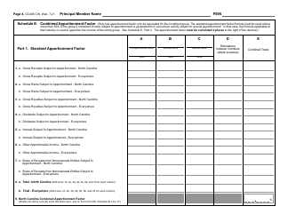 Form CD-405 CW Combined Corporate Income Tax Worksheet - North Carolina, Page 5