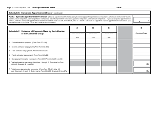 Form CD-405 CW Combined Corporate Income Tax Worksheet - North Carolina, Page 6