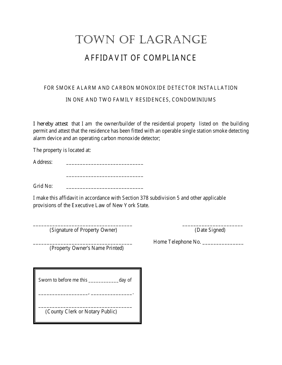 Request for Municipal Records Search - Town of LaGrange, New York, Page 2