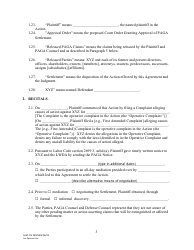 Form LACIV298 [model] Paga Settlement Agreement - County of Los Angeles, California, Page 3