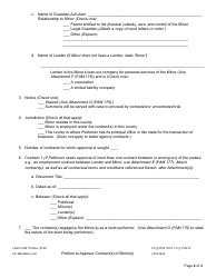 Form LASC FAM172 Petition to Approve Contract(S) of Minor(S) - County of Los Angeles, California, Page 2