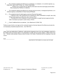 Form LASC FAM172 Petition to Approve Contract(S) of Minor(S) - County of Los Angeles, California, Page 3