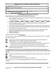 Form LASC TRAF057 &quot;Agreement to Pay With a Request for a Reduction in Sentence&quot; - County of Los Angeles, California