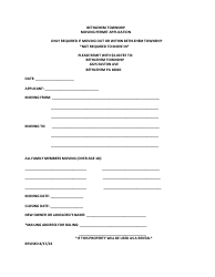 Document preview: Moving Permit Application - Bethlehem Township, Pennsylvania