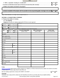 Form 735-9202 Railroad-Highway Public Crossing Safety Application - Oregon, Page 3