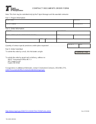 Form 734-2842 &quot;Contract Documents Order Form&quot; - Oregon