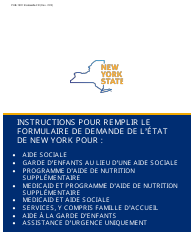 Document preview: Instructions for Form LDSS-2921-FR New York State Application for Certain Benefits Andservices - New York (French)