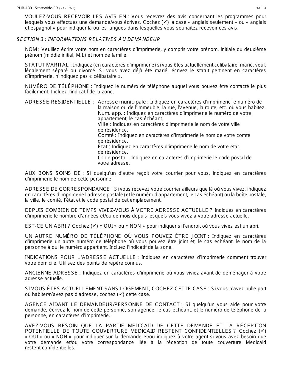 Instructions for Form LDSS-2921-FR New York State Application for Certain Benefits Andservices - New York (French), Page 5