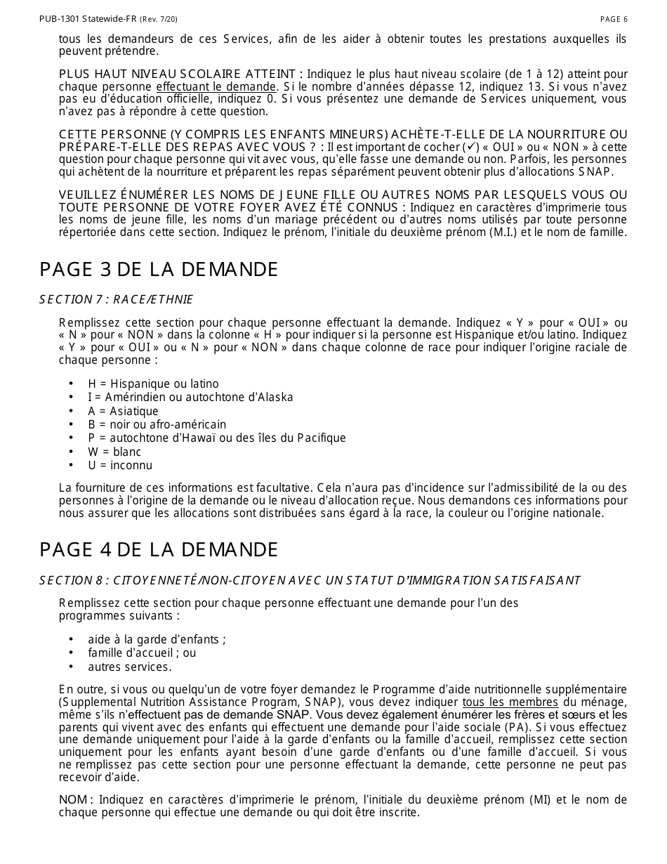Instructions for Form LDSS-2921-FR New York State Application for Certain Benefits Andservices - New York (French), Page 7