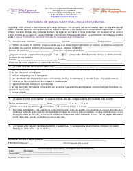 Document preview: Formulario OTDA-4987 Formulario De Quejas Sobre El Acceso a Otros Idiomas - New York (Spanish)