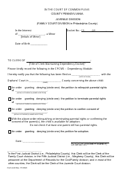 Document preview: Form A-02 Notice of Orphans Court Order - Pennsylvania
