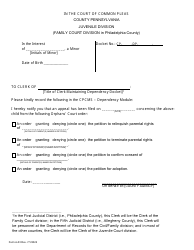 Document preview: Form A-03 Notice of Orphans Court Appeal Filing - Pennsylvania
