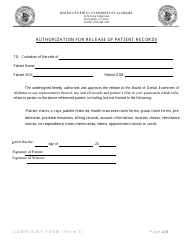 Form 1 Complaint Form - Alabama, Page 4