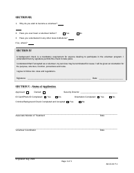 Volunteer Application Form - Iowa, Page 3