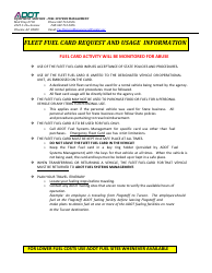 Document preview: Form FSM011 Fleet Fuel Card Application - Arizona