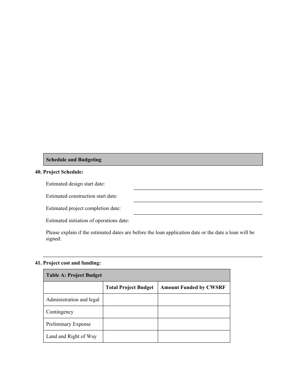 Point Source Project Loan Application (Design and Construction Projects) - Oregon, Page 19