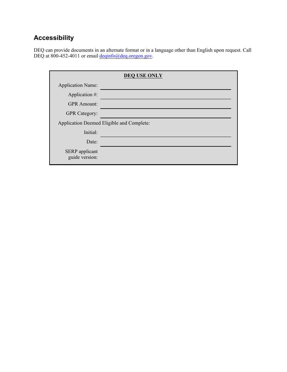 Point Source Project Loan Application (Design and Construction Projects) - Oregon, Page 22