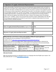 Application for 2300a Npdes Pesticide General Permit - Oregon, Page 4