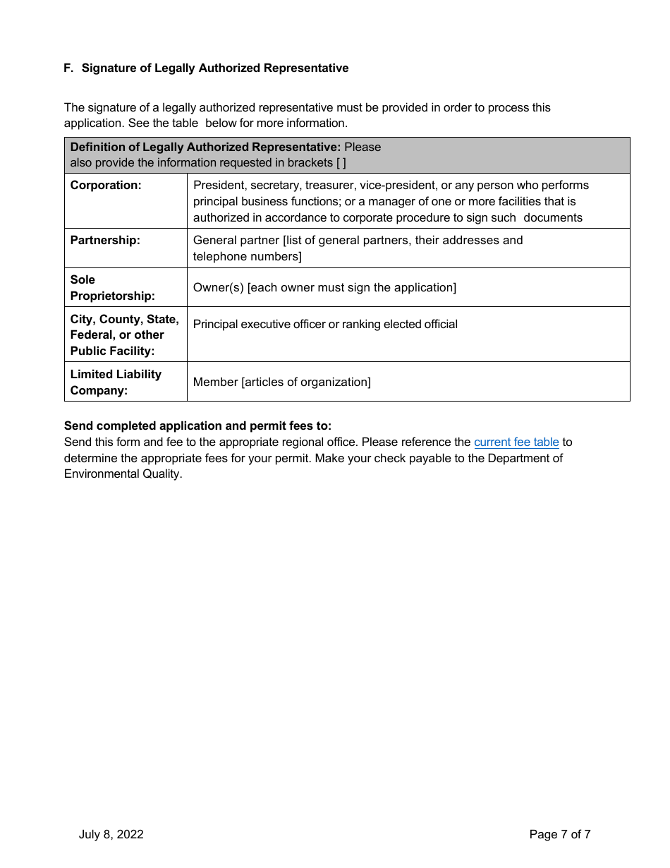 Application for 2300a Npdes Pesticide General Permit - Oregon, Page 7