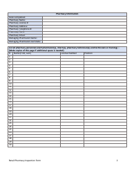 Retail Pharmacy Inspection Form - Nevada, Page 2