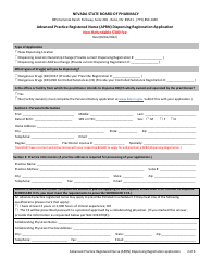 Advanced Practice Registered Nurse (Aprn) Dispensing Registration Application - Nevada, Page 2
