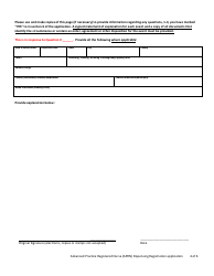Advanced Practice Registered Nurse (Aprn) Dispensing Registration Application - Nevada, Page 4