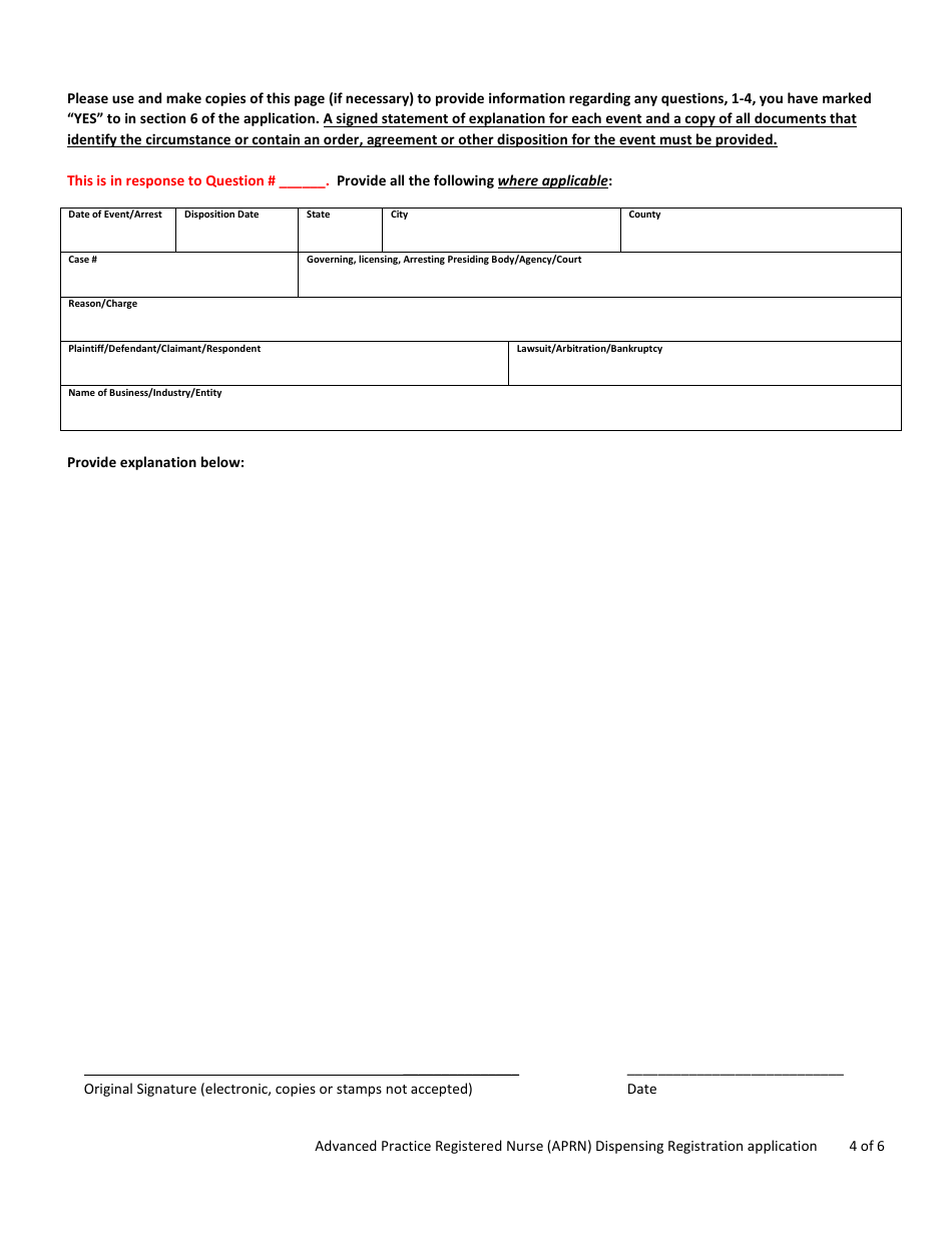 Advanced Practice Registered Nurse (Aprn) Dispensing Registration Application - Nevada, Page 4