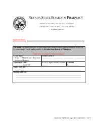 Dispensing Practitioner Registration Application - Nevada, Page 5