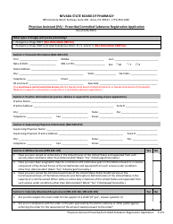 Physician Assistant (Pa) Prescribe/Controlled Substance Registration Application - Nevada, Page 2