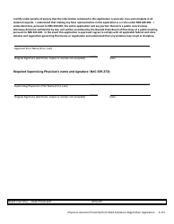 Physician Assistant (Pa) Prescribe/Controlled Substance Registration Application - Nevada, Page 4