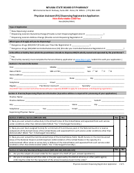 Physician Assistant (Pa) Dispensing Registration Application - Nevada, Page 2