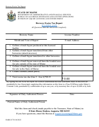 Document preview: Form BABLO/701 Brewery Excise Tax Report - Maine