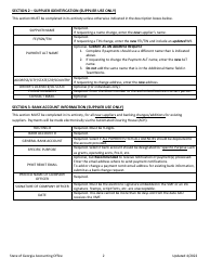 Instructions for Supplier (Vendor) Management Form - Georgia (United States), Page 2
