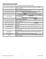 Instructions for Supplier (Vendor) Management Form - Georgia (United States), Page 3