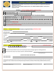 Supplier (Vendor) Management Form - Georgia (United States)
