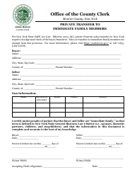 Document preview: Private Transfer to Immediate Family Members - Monroe County, New York