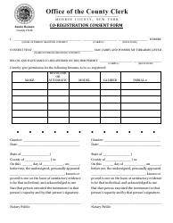 Document preview: Co-registration Consent Form - Monroe County, New York