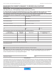 Document preview: Form DCSS0018 Incarcerated Parent's Request to Review Child Support - California
