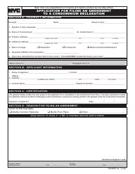 Document preview: Form RP-602CA Application for Filing an Amendment to a Condominium Declaration - New York City