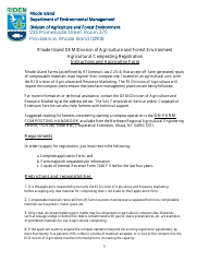 Document preview: Agricultural Compost Registration Application Form - Rhode Island