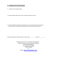 Agricultural Compost Registration Application Form - Rhode Island, Page 6